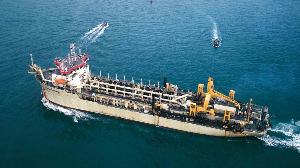 Jan de Nul comenzó las obras de dragado en el estuario de Bahía Blanca