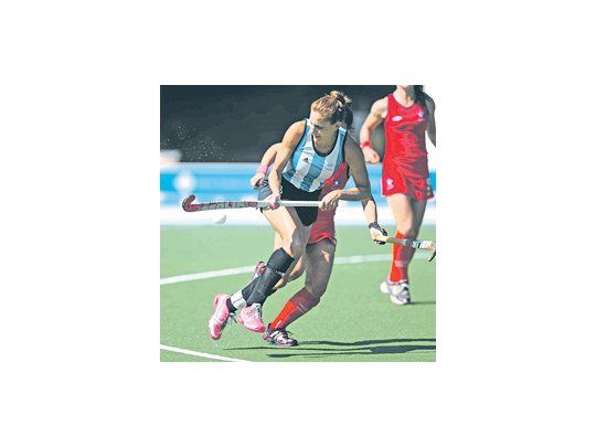 Luciana Aymar en los Juegos Panamericanos. Fue la última vez que jugó para Las Leonas, pero ahora vuelve para la Champions Trophy.