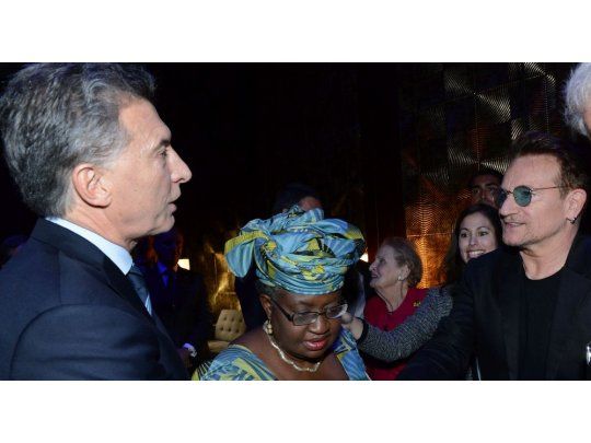 Mauricio Macri junto al líder de U2 Bono.