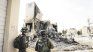 Bombing.  Israeli territory devastated after the bombs.  The army evacuates residents living near the Gaza Strip.