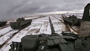 Tanques de Rusia en la frontera con Ucrania