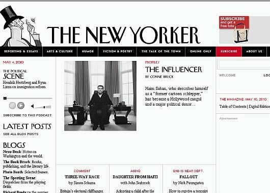 Entre las revistas inline se impuso The New Yorker.