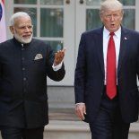 El estadounidense Donald Trump junto a Narendra Modi, premier de India. El estadounidense Donald Trump junto a Narendra Modi, premier de India.