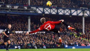 Pirueta y golazo. El tanto de Alejandro Garnacho a Everton fue elegido como el mejor de la temporada en la Premier League.&nbsp;