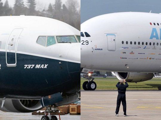 Dos gigantes de la industria aeron&aacute;utica, Boeing y Airbus, en problemas.