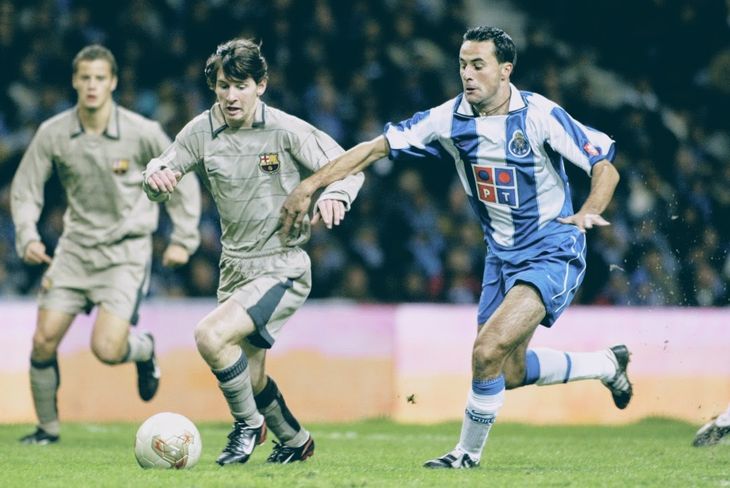 El primer partido de la Pulga como jugador del Barcelona.