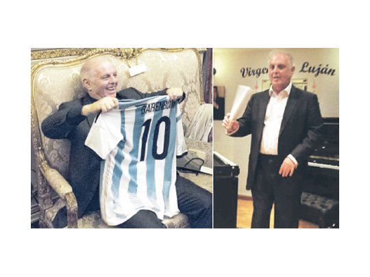 La larga despedida de Daniel Barenboim del país: el Colón le obsequió su propia camiseta 10 de la Selección; y al lado, en la milonga La Cumparsita, tanguería de Balcarce y Chile.