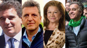 Cristian Ritondo, Sergio Massa, Graciela Camaño y Néstor Pritola, los cuatro primeros canddatos a diputados por las principales fuerzas políticas.