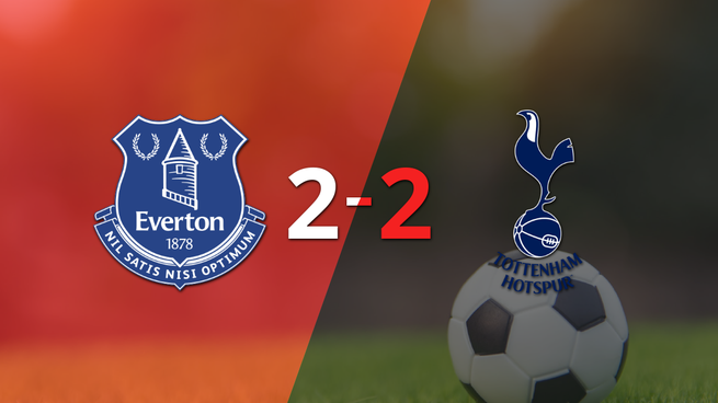 Con dos goles de Richarlison, Tottenham igualó ante Everton