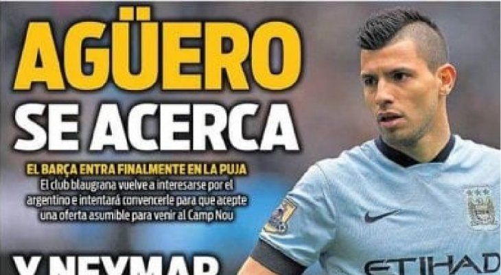 La prensa española habla desde hace semanas de la llegada de Agüero a Barcelona.