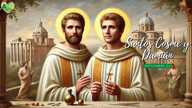 San Cosme y San Damián, patronos de médicos, cirujanos y farmacéuticos.