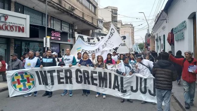 Protesta de trabajadores de Jujuy.