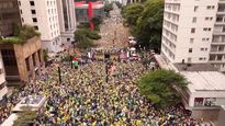 El expresidente Jair Bolsonaro fue el principal orador en la movilización.&nbsp;
