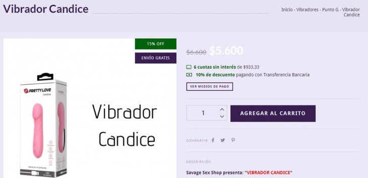 Vibrador Candice.