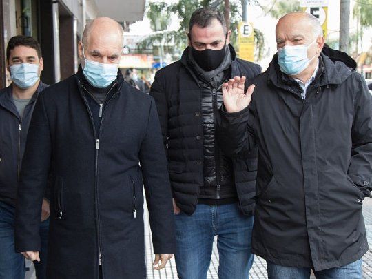 Horacio Rodríguez Larreta y Néstor Grindetti, de recorrida por Lanús.