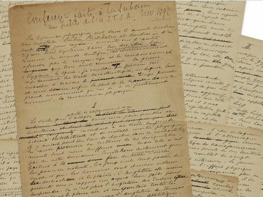 Los manuscritos de Pierre de Coubertin fueron adquiridos por u$s 8.8 millones.