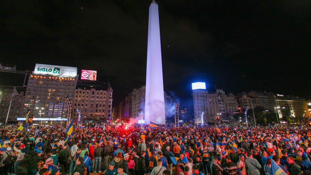El grito de Boca campeón se extendió por todo el país con epicentro en el Obelisco