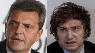 Sergio Massa y Javier Milei.