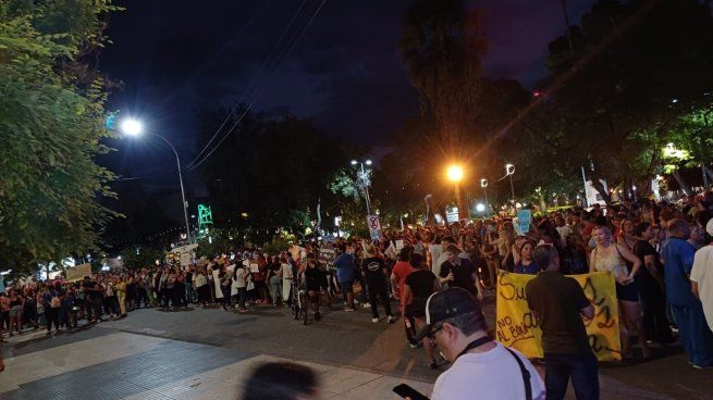 Protesta en La Rioja contra la cuasimoneda.&nbsp;