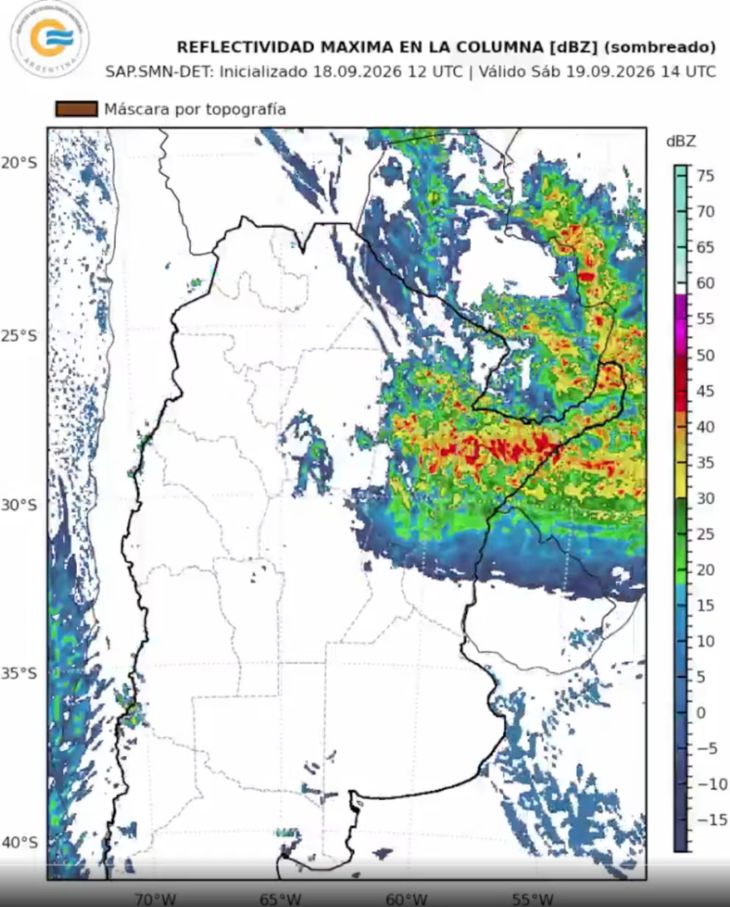 El SMN anticipa lluvias fuertes, actividad el&eacute;ctrica, ca&iacute;da de granizo y r&aacute;fagas intensas.
