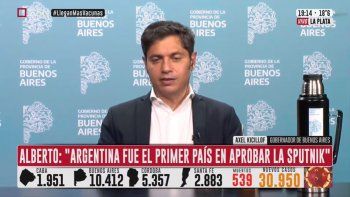 Kicillof: Lo hicimos con la intención de conseguir vacunas para el país en su conjunto