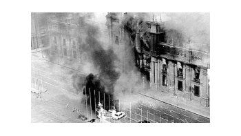 Bombardeos de lo smilitares al Palacio de La Moneda.