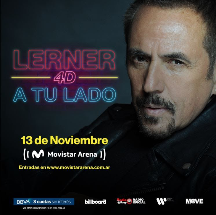 Alejandro Lerner celebrates 40 years with music at the Movistar Arena