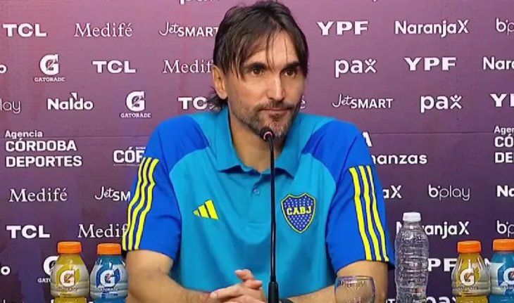Diego Martínez, DT de Boca, en conferencia