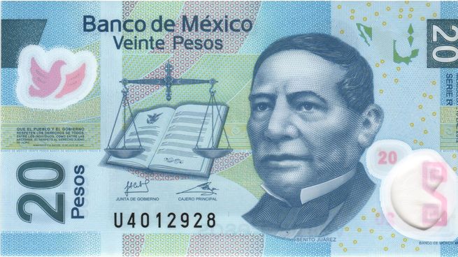 El billete de $20 de Benito Juárez se despide.