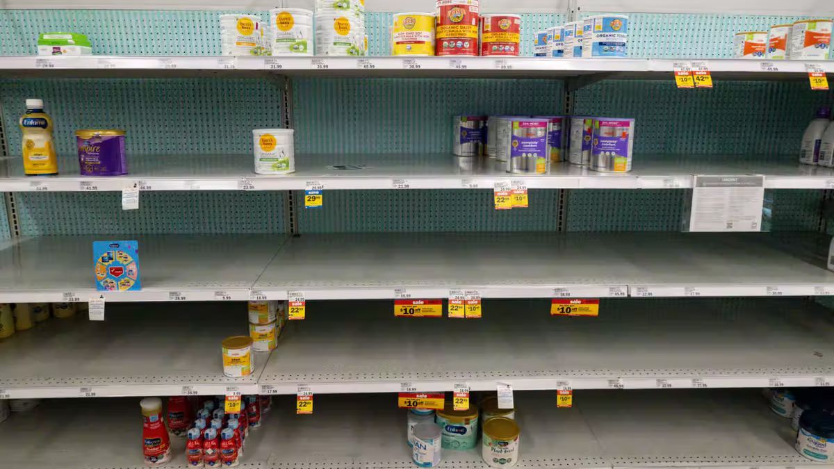 Due to shortages, the US imported 31 tons of baby milk from Germany
