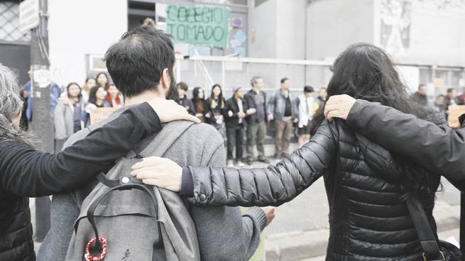 Silencio. Horacio Rodríguez Larreta comenzó a hablar ayer sobre la toma de escuelas porteñas.