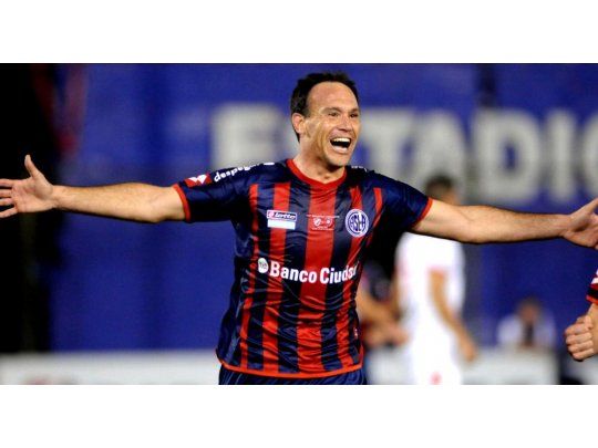 Matos marcó el gol de San Lorenzo en el partido de ida en la final de la Libertadores 2014 ante Nacional en Paraguay.