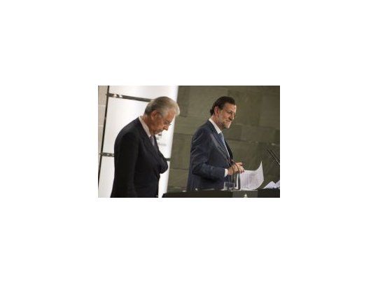 Los mandatarios de España, Mariano Rajoy, y de Italia, Mario Monti, en su reunión en Madrid.