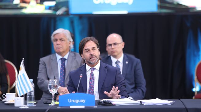 Luis Lacalle Pou, presidente del Uruguay, en la última cumbre de la Celac. (Foto: Cancillería Argentina)