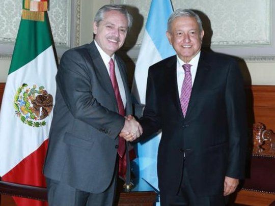 Alberto Fernández y López Obrador.