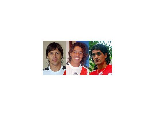 Matías Almeyda, Marcelo Gallardo y Ariel Ortega.