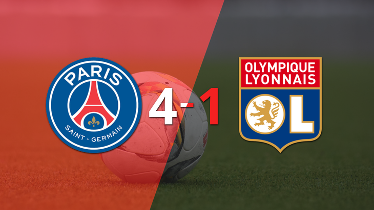 Gonçalo Ramos anotó un doblete en la goleada 4-1 de PSG a Olympique Lyon