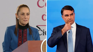 Claudia Sheinbaum fue consultada sobre la fuga de Flávio Bolsonaro.