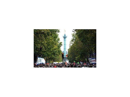 Como en otras protestas, difirieron las cifras del gobierno y los sindicatos.