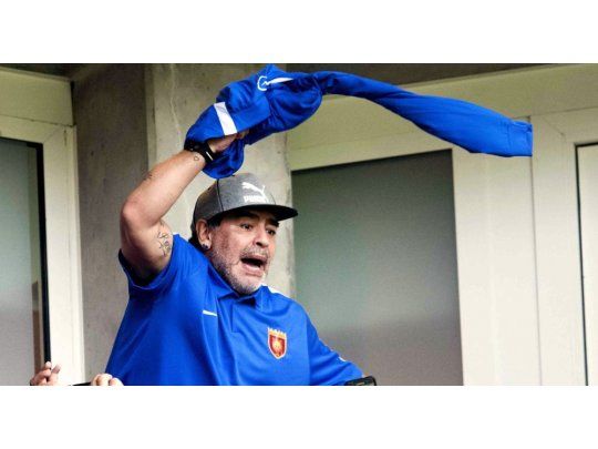 Maradona festejó la clasificación argentina.