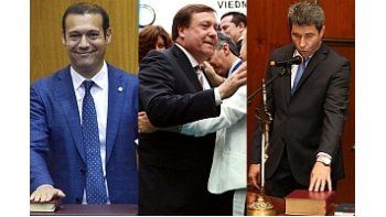Gutiérrez, Weretilneck y Uñac, tres de los gobernadores que asumieron este jueves (Fotos: agencias, Twitter y webs oficiales).