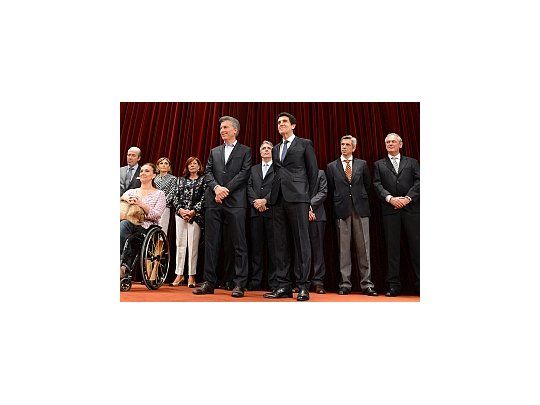 Mauricio Macri durante la asunción de Carlos Melconian