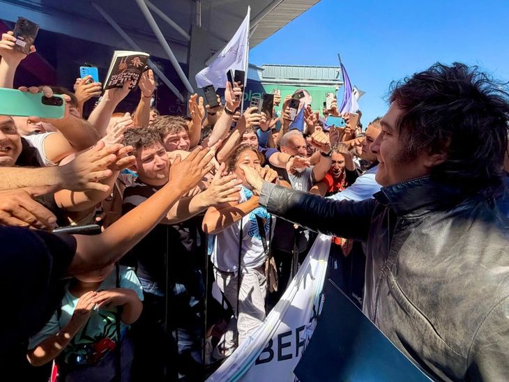 Javier Milei, en Santa Fe. Javier Milei, en Santa Fe.