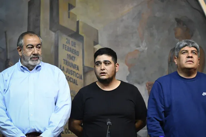 Alejandro Gramajo con Héctor Daer y Pablo Moyano. Alejandro Gramajo con Héctor Daer y Pablo Moyano.
