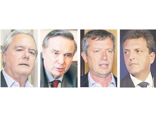 Federico Pinedo, Miguel Angel Pichetto, Emilio Monzó y Sergio Massa
