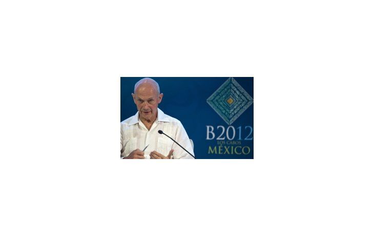 El titular de la OMC, Pascal Lamy, durante la cumbre del G-20 en México.