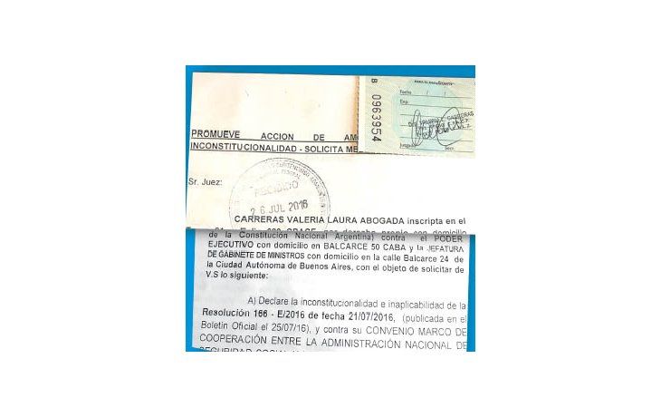ámbito.com | Presentación. El amparo hecho por la abogada Valeria Carreras a título personal postula la “inaplicabilidad” de la resolución oficial.