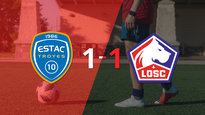 troyes y lille se reparten los puntos y empatan 1-1