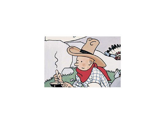 La tapa de «Tintín en América», realizada por Hergé en 1932, batió su propio récord al venderse el sábado por 1,3 millón de euros en una subasta parisiense.