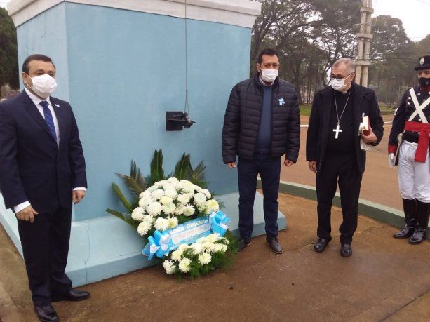 Oscar Herrera Ahuad encabez&oacute; los actos por el D&iacute;a de la Bandera.&nbsp;